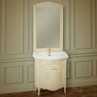 Зеркало Migliore Bella 68 25946 Бежевое МДФ / ЛДСП, массив дерева
