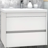 Тумба под раковину Art&Max Family-750-2C-SO-BL подвесная Белый глянец МДФ / ЛДСП