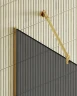 Душевая перегородка Maybah Glass MGD-694-3у 890x1950 в узком профиле Золото стекло графитовое матовое