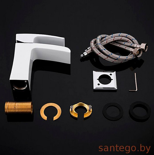 Смеситель для раковины Gappo G07 G1007-30 Белый Хром латунь