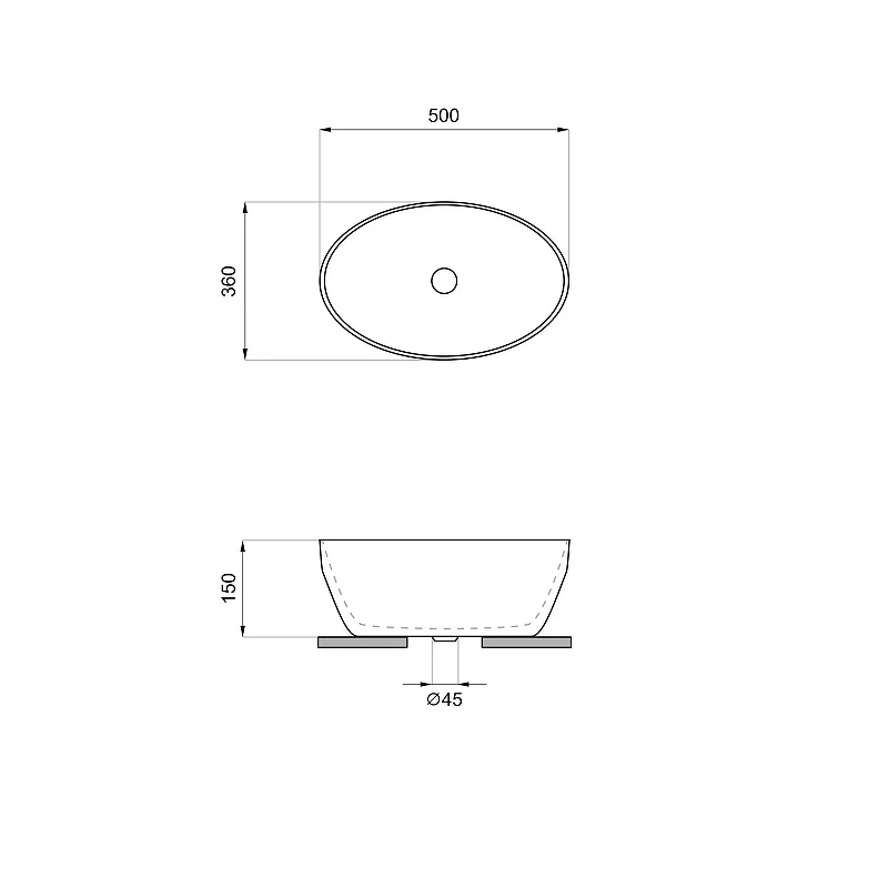 Раковина-чаша Wellsee Air Gap R 50 338601000 цвет Белый глянцевый