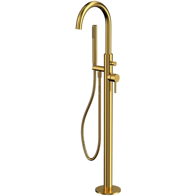 Смеситель для ванны Whitecross Y brushed gold Y1233GLB Брашированное золото латунь на пол