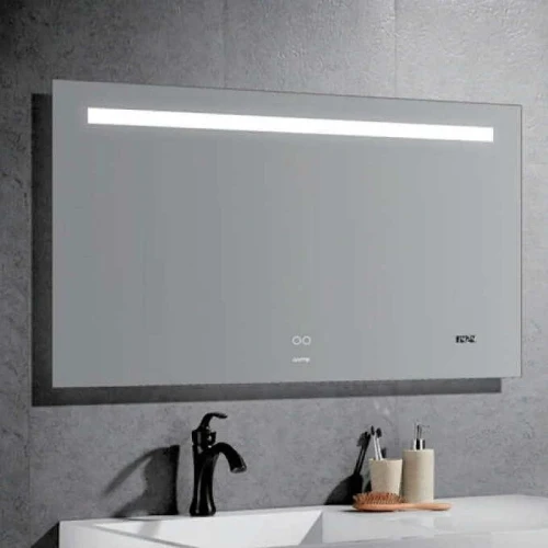 Зеркало Gappo 110 G604-11 с подсветкой с сенсорным выключателем, подогревом и часами стекло