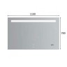 Зеркало Gappo 110 G604-11 с подсветкой с сенсорным выключателем, подогревом и часами стекло