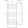 Электрический полотенцесушитель Point Антея PN17852B П12 500x1200 диммер справа Черный