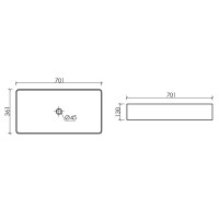 Раковина-чаша Ceramicanova Element 70 CN6071MB Черная матовая фарфор накладная