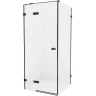 Душевой уголок New Trendy Avexa Black 110x90 L EXK-1829 профиль Черный стекло прозрачное