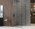 Душевой уголок New Trendy Avexa Black 110x90 L EXK-1829 профиль Черный стекло прозрачное
