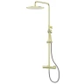 Душевая система Abber Wasser Kreis AF8160BG с термостатом цвет Брашированное светлое золото