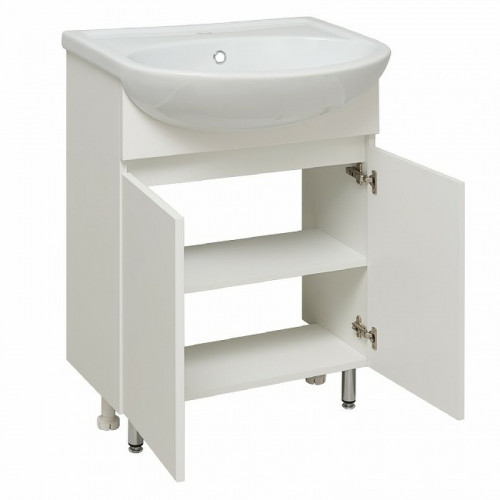 Тумба под раковину Runo Лада 60 00-00001163 Белая МДФ / ЛДСП