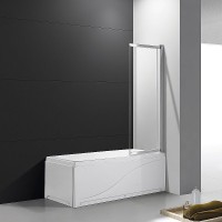 Шторка на ванну Cezares Slider 100 SLIDER-VF-11-100/150-C-Cr профиль Хром стекло прозрачное