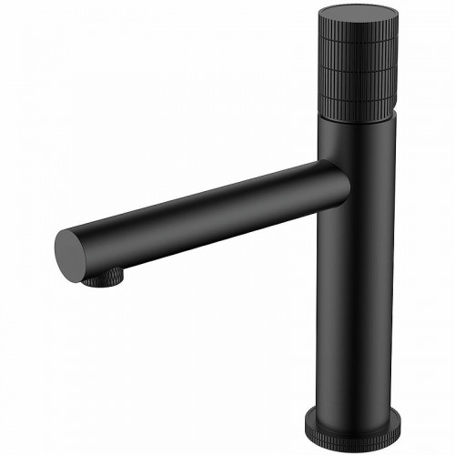 Смеситель для раковины Vincea Groove VBF-4G1MB Черный матовый латунь