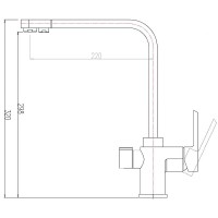 Смеситель для кухни ZorG Clean Water ZR 334 YF- КВАРЦ Кварц