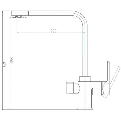 Смеситель для кухни ZorG Clean Water ZR 334 YF- КВАРЦ Кварц