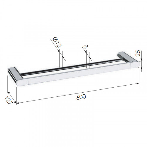 Полотенцедержатель Remer Lounge LN33VO двойной Бронза