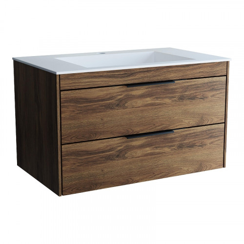 Тумба под раковину Vincea Chiara 2D 80 VMC-2C2800CO подвесная цвет C.Oak