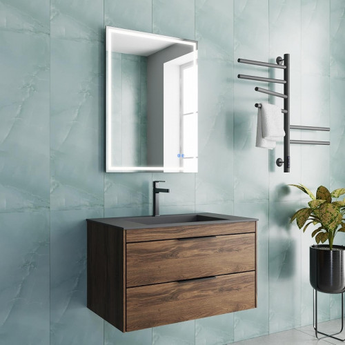 Тумба под раковину Vincea Chiara 2D 80 VMC-2C2800CO подвесная цвет C.Oak