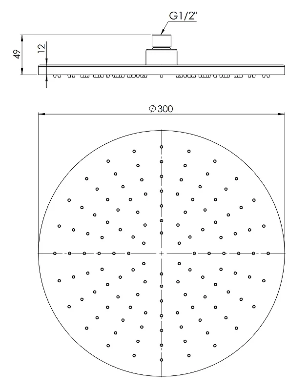 Верхний душ Remer 359MM30CUX цвет Медь брашированная