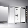 Душевая стенка Veconi Rovigo KP-13 90 KP13B-90-01-C5 профиль Черный стекло прозрачное