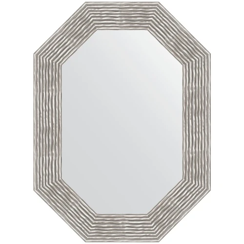 Зеркало Evoform Polygon 76х56 BY 7193 в багетной раме - Волна хром 90 мм стекло
