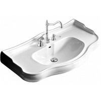 Раковина Kerasan Retro 100 105001*3 Белая фарфор подвесная