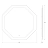 Зеркало Evoform Ledshine 100x100 BY 2607 с подсветкой 32 W - сенсорный выключатель - нейтральный белый свет стекло