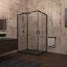 Душевой уголок Veconi Rovigo RV-14 120x80 RV14-12080-01-C5 профиль Черный матовый стекло прозрачное