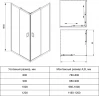 Душевой уголок Veconi Rovigo RV-14 120x80 RV14-12080-01-C5 профиль Черный матовый стекло прозрачное