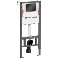 Инсталляция Ceramicanova Balance CN121002MB для унитаза с Черной матовой клавишей смыва пластик