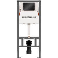 Инсталляция Ceramicanova Balance CN121002MB для унитаза с Черной матовой клавишей смыва пластик