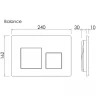 Инсталляция Ceramicanova Balance CN121002MB для унитаза с Черной матовой клавишей смыва пластик