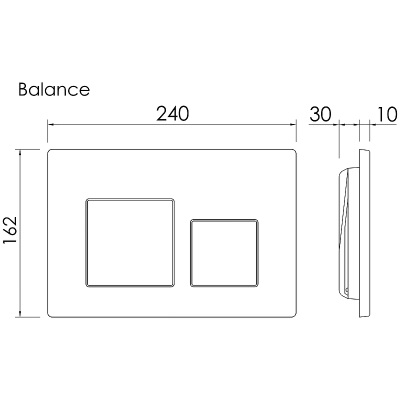 Инсталляция Ceramicanova Balance CN121002MB для унитаза с Черной матовой клавишей смыва пластик
