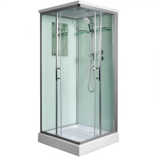 Душевая кабина WeltWasser WW500 Laine 1002 100x100 10000003263 профиль Хром стекло прозрачное