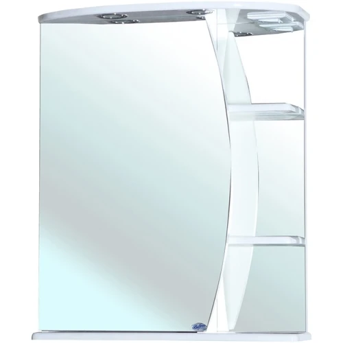 Зеркальный шкаф Bellezza Луна 60 L 4612609002017 с подсветкой Белый МДФ / ЛДСП, стекло