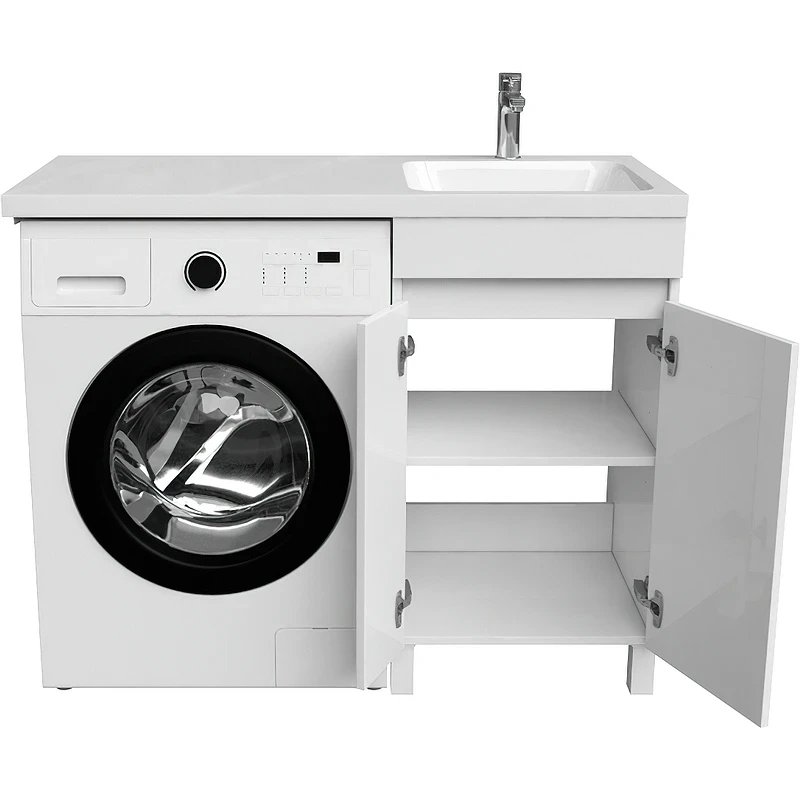 Тумба с раковиной Iddis Optima Home 110 R OPH11RDi95K Белый МДФ / ЛДСП
