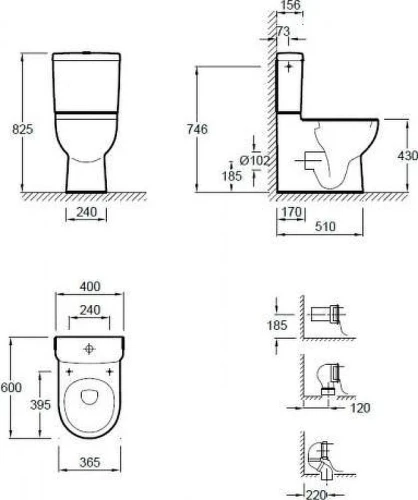 Унитаз-компакт Jacob Delafon Odeon Up 18558W-00 цвет Белый без бачка и сиденья