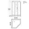 Душевая кабина River Penta 90x90 Б/К 10000000931 с поддоном