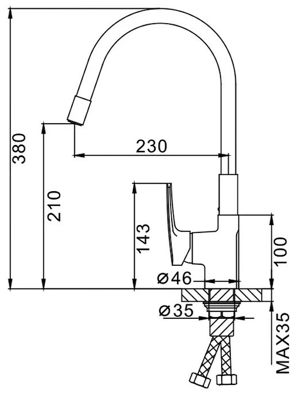 Смеситель для кухни Frap F4453-05 Зеленый