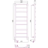 Электрический полотенцесушитель Сунержа Галант 2.0 1200x400 L 30-5200-1240 Белый матовый нержавеющая сталь