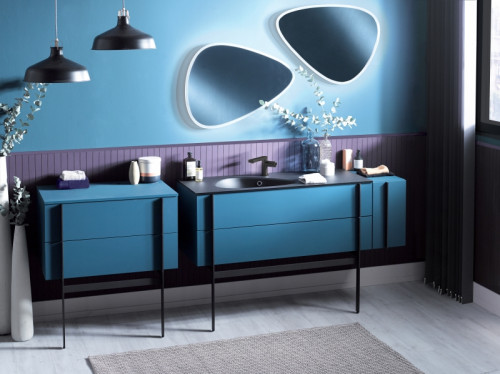 Тумба под раковину Jacob Delafon Nouvelle Vague 100 EB3032-M43 подвесная Аквамарин матовый МДФ / ЛДСП