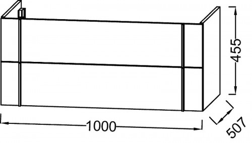 Тумба под раковину Jacob Delafon Nouvelle Vague 100 EB3032-M43 подвесная Аквамарин матовый МДФ / ЛДСП