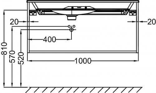 Тумба под раковину Jacob Delafon Nouvelle Vague 100 EB3032-M43 подвесная Аквамарин матовый МДФ / ЛДСП