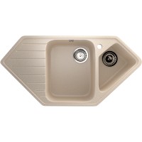 Кухонная мойка Ulgran Classic U-409-328 Бежевая искусственный камень (литьевой мрамор) встраиваемый