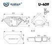 Кухонная мойка Ulgran Classic U-409-328 Бежевая искусственный камень (литьевой мрамор) встраиваемый