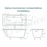 Чугунная ванна Delice Continental Limited Edition 165x70 DLR230644 без отверстий под ручки и антискользящего покрытия