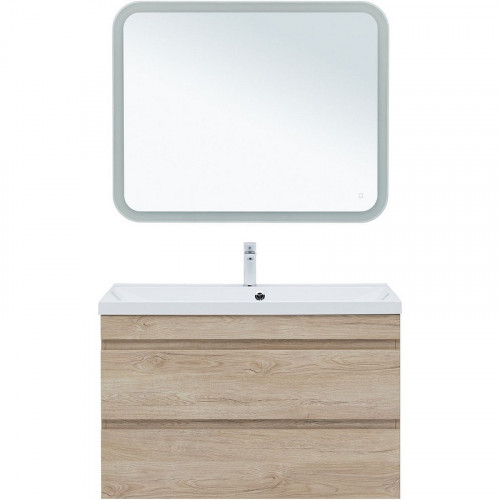 Тумба под раковину Aquanet Нота New 100 334200 подвесная Дуб светлый МДФ / ЛДСП