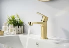 Смеситель для раковины Aquatek Оберон AQ1210BG Золото шлифованное