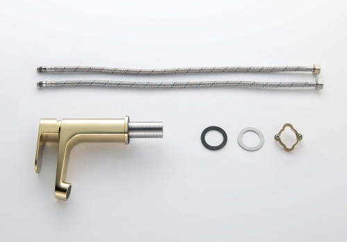 Смеситель для раковины Aquatek Оберон AQ1210BG Золото шлифованное