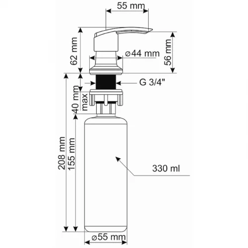 Дозатор для моющего средства Ulgran Classic U-02(331) Белый