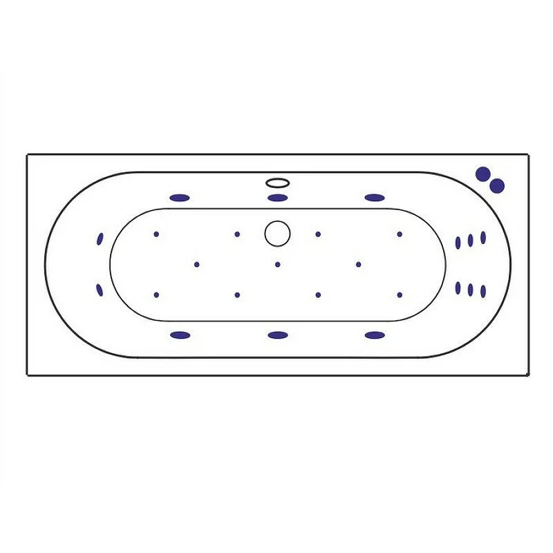 Акриловая ванна Excellent Oceana 180x80 WAEX.OCE18.ULTRA.BR с гидромассажем